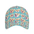 thumbnail image 4 of Baseball Cap, Cute Corgi Head Sun Hats For Men Women, Adjustable Golf Dad Hat For Outdoor Activities, 4 of 8