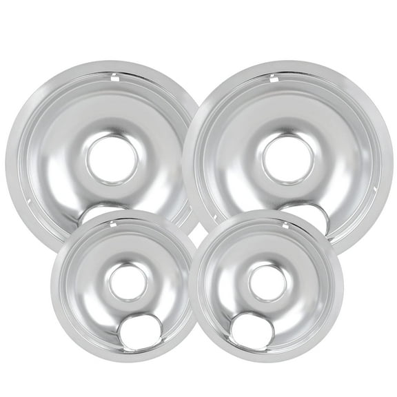 Electric Stove Drip Pans 4Pks,Drip Pans For Electric StoveInclude 2 Pcs 6'' Range Replacement Drip Pans and 2 Pcs 8 '' Cooktop Drip Pans