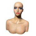 thumbnail image 1 of Cabeza maniquí femenina con soporte para pelucas y hombros, soporte profesional para pelucas, busto maniquí para sombreros, collares y diademas., 1 of 8