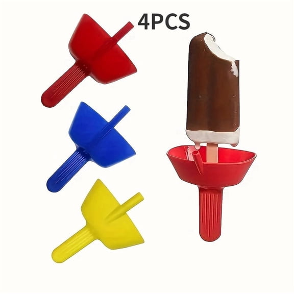 4 Pack Popsicle Holders for Kids, Silicone Ice Pop Holders with Straw, Drip Free Reusable Frozen Treat Sleeves for Children, Summer Snacks, Parties, Ice Cream Pops and Everyday Use