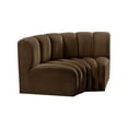 thumbnail image 6 of Meridian Furniture Arc Brown Velvet Modular Sectional, 6 of 9