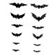 thumbnail image 4 of Adhesivos decorativos de pared con murciélagos para habitaciones, decoración de Halloween, artículos de fiesta negros. 12 piezas, 4 of 9