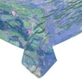 thumbnail image 2 of MYPOP Monet Pink Water Lilies Floral Fine Art Cotton Linen Tablecloth 52x70 inches Tablecover Desk Table Cloth For Dining Room, Tea Table, Picnics, Parties, 2 of 5