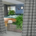 thumbnail image 2 of Jordan Manufacturing 54" x 84" Cayo Black Lattice Grommet Semi-sheer Outdoor Curtain Panel, 2 of 7
