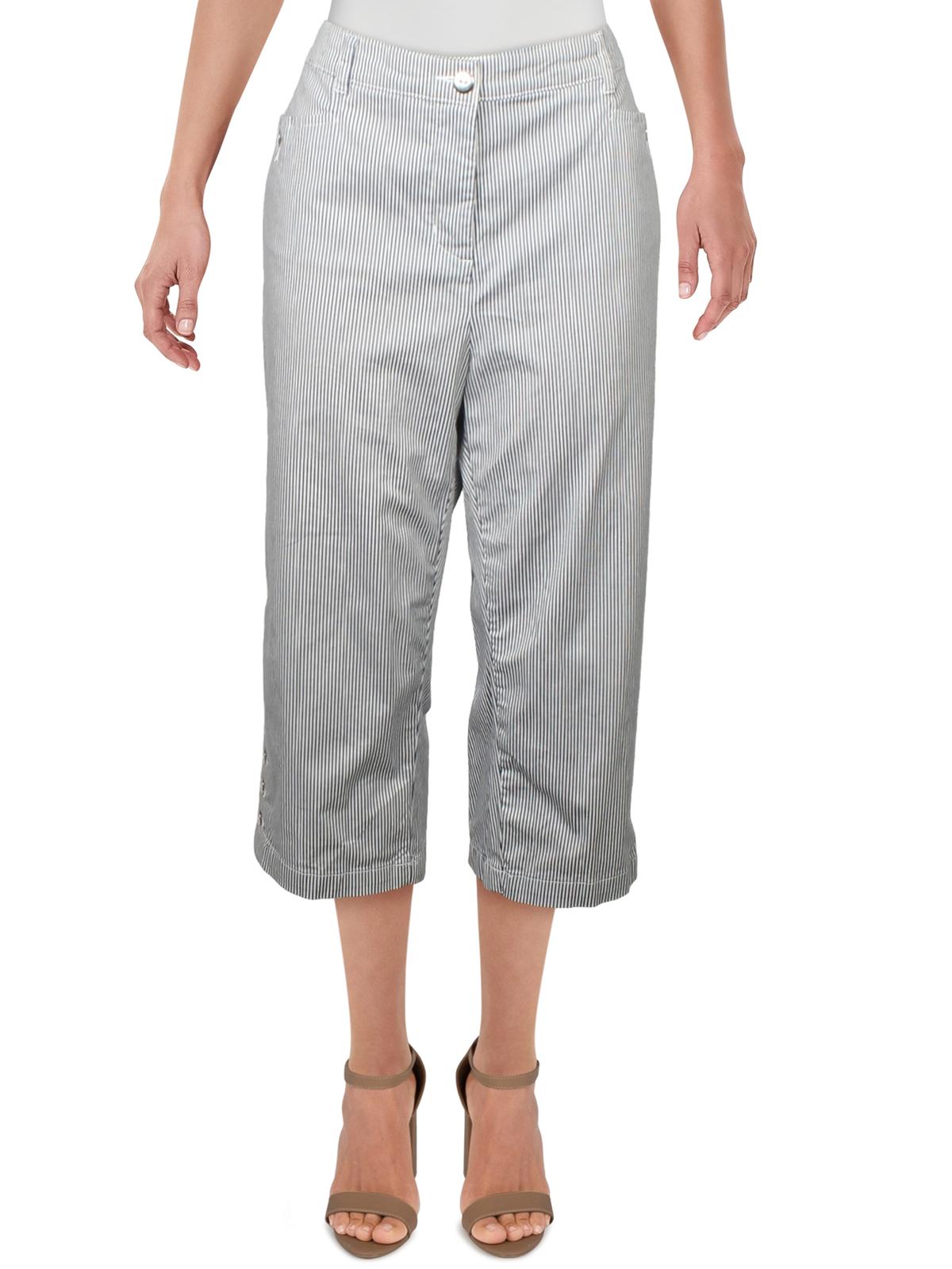 Karen Scott Womens Plus Striped Corded 