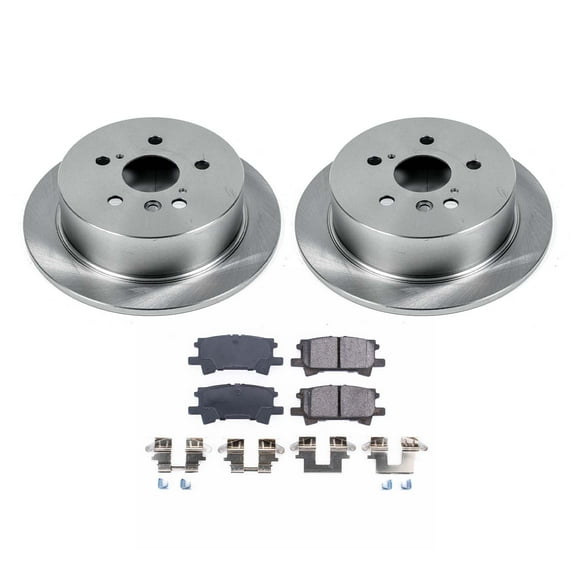 Ultimate Brakes Rear Ceramic Brake Pad and Rotor Kit with Hardware WM80971