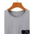 thumbnail image 4 of Ensemble de Pyjama T-Shirt Imprimé à Carreaux & Pantalons & Shorts pour Hommes, 4 of 5