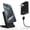 Black, variant on iHome Wireless Charging Stand and Dual Port Flat USB Wall Charger Bundle Accessories, 10W Anti-Slip Surface, Black