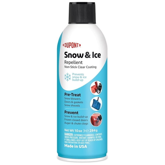 Snow & Ice Repellent Spray - Non-Stick Clear Coating for Snowblowers, Cars & More - 10oz Aerosol
