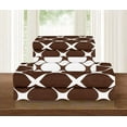 thumbnail image 2 of Mocassi 3-Piece Duvet Set, Bloomingdale Design, Comforter Cover with Corner Ties & Button Closure, Full/Queen, Brown, 2 of 5
