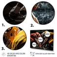 thumbnail image 3 of Designart "Dynamic Formation in Yellow Football" Sports Floater Framed Wall Decor, 3 of 7