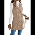 thumbnail image 1 of Vestido de Mujer Color Caqui con Bloques de Color, Otoño, Larga, Rayas, Blazer Falso para Mujer. Caqui M, 1 of 10