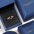 thumbnail image 5 of Gem Stone King 14K Yellow Gold Red Created Ruby and Lab Grown Diamond Engagement Ring for Women | 1.25 Cttw | Round 5MM | Gemstone July Birthstone | Size 9, 5 of 6