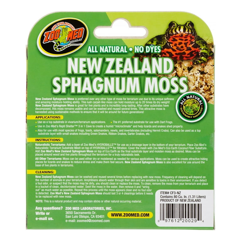Sphaigne New Zealand moss de Zoomed - Reptilis