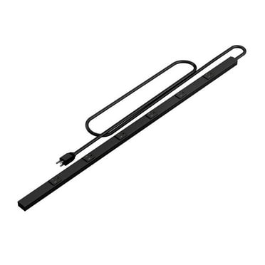 Legrand Wiremold PM36CBK Plugmold 40" 6-Outlet Multi-Outlet Power Strip with Circuit Breaker, 6 Foot Cord, Black