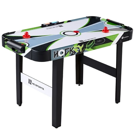 MD Sports 48&quot; Air Powered Hockey Game Table, LED Electronic Scorer, Black/Green