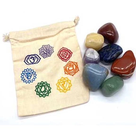 (set 0f 7) 7 Chakra tumbled stones