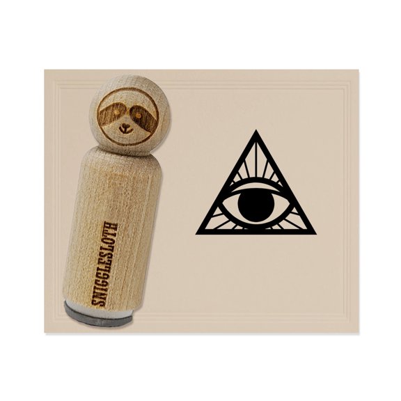 All Seeing Eye of Providence Rubber Stamp for Scrapbooking Crafting Stamping - Small 3/4 Inch