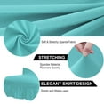 thumbnail image 4 of Unique Bargains Ruffled Skirt Dining Chair Cover Ruffled Seat Slipcovers Teal M, 4 of 8
