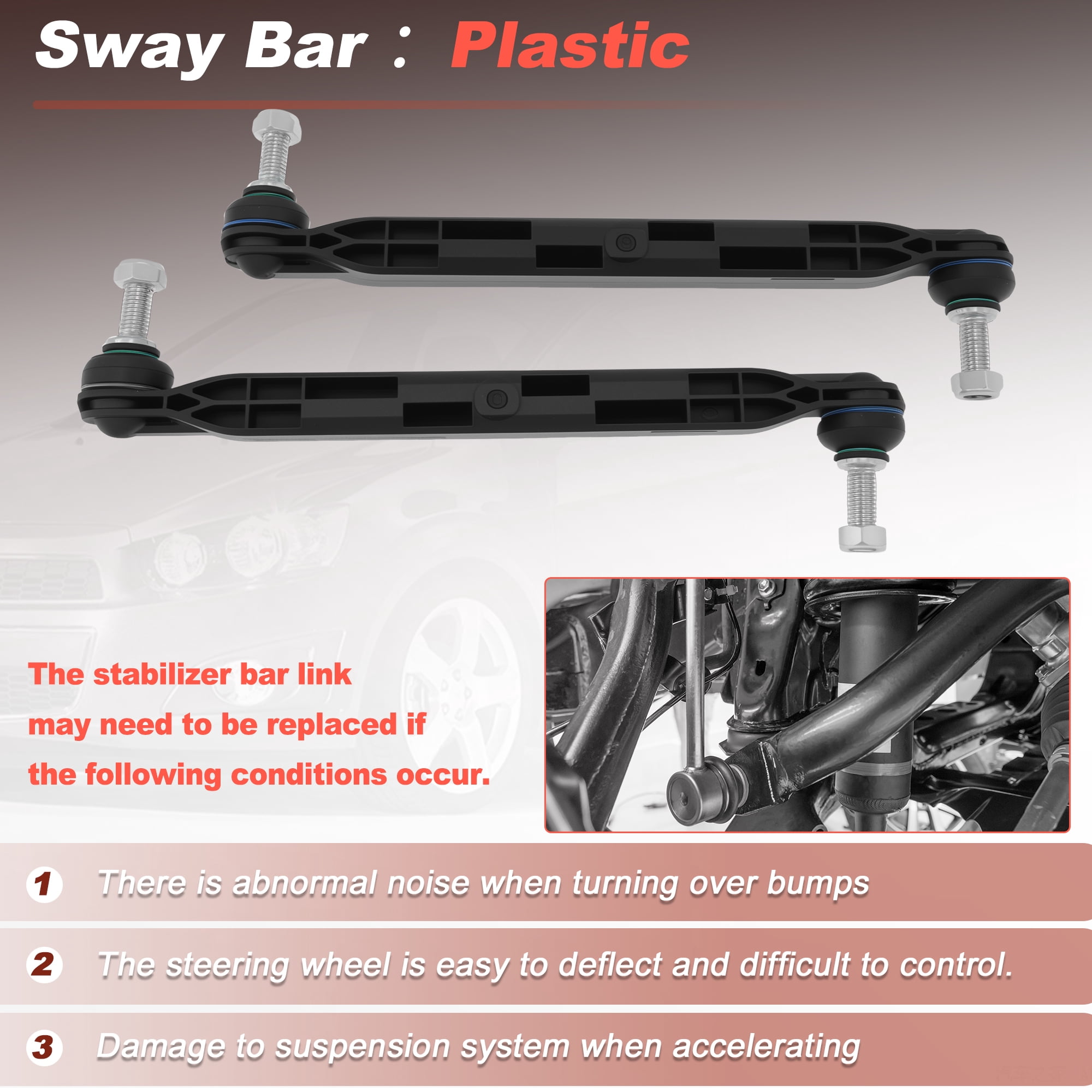 Unique Bargains Front Sway Bar Links for Buick LaCrosse Regal and for Chevrolet Models