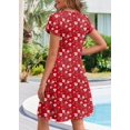 thumbnail image 4 of Vestido tipo camiseta de verano Zeagoo 2025 para mujer, algodón, rojo, XXL, 4 of 6