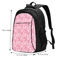 thumbnail image 4 of Ratiio pink heart Print Travel Laptop Backpack,Slim Sturdy Laptops Backpack with USB Charging Port, Water Resistant College School Computer Bag, 4 of 6