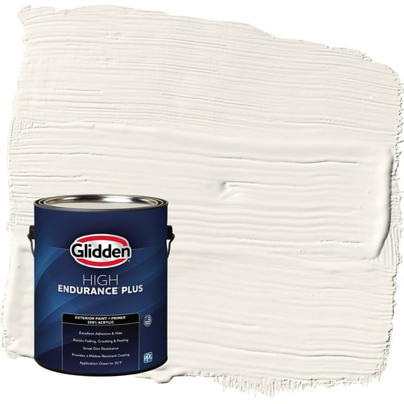 Glidden HEP Cow's Milk / Off White Flat Exterior Paint with Primer, 1 Gallon