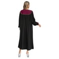 thumbnail image 2 of TSSOE Unisex Women Men Clergy Robe V-neck Color Block Split Zipper Front Choir Robe Pulpit Gown For Church Black M, 2 of 7