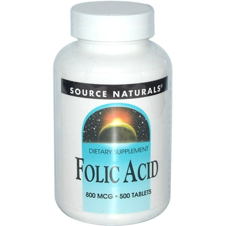 Source Naturals Source Naturals  Folic Acid, 500 (Best Natural Source Of Folic Acid)