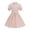 R79 Pink, variant on Ruiwil Toddler Girls Dresses Dailywear Casual Stripe Print Short Sleeve Peter Pan Collar Clothes Summer Stretchy Girl Dresses Size 4-5 Years Pink