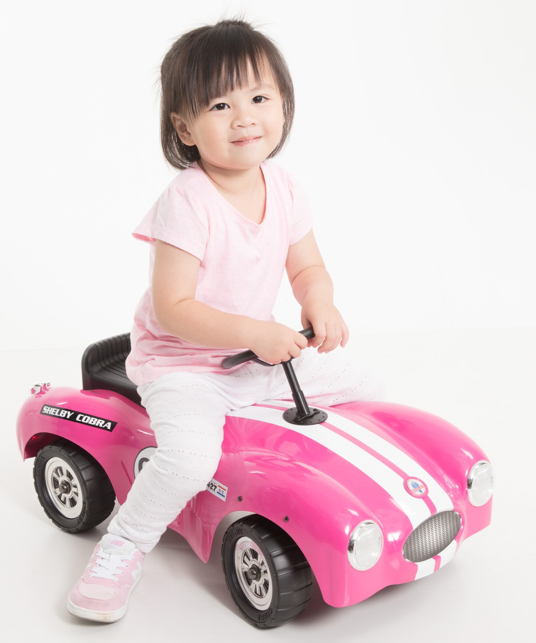 Shelby Cobra Classic Stamped Steel Foot To Floor Ride On In Pink, Best