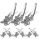 thumbnail image 4 of 12 pinzas de metal para el pelo con diamantes de imitación, pasadores con mariposas para mujer, 4 of 5