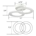 thumbnail image 3 of Claxy Double Circle LED Semi Flush Mount Light, 3 of 7
