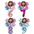thumbnail image 2 of Globos con números de color rosa y morado para casa de muñecas Gabby, 6 unidades, 1, 2, 3, 4 y 5, decoración para fiesta de cumpleaños de niña, suministros para baby shower, juguetes para niños, 2 of 5