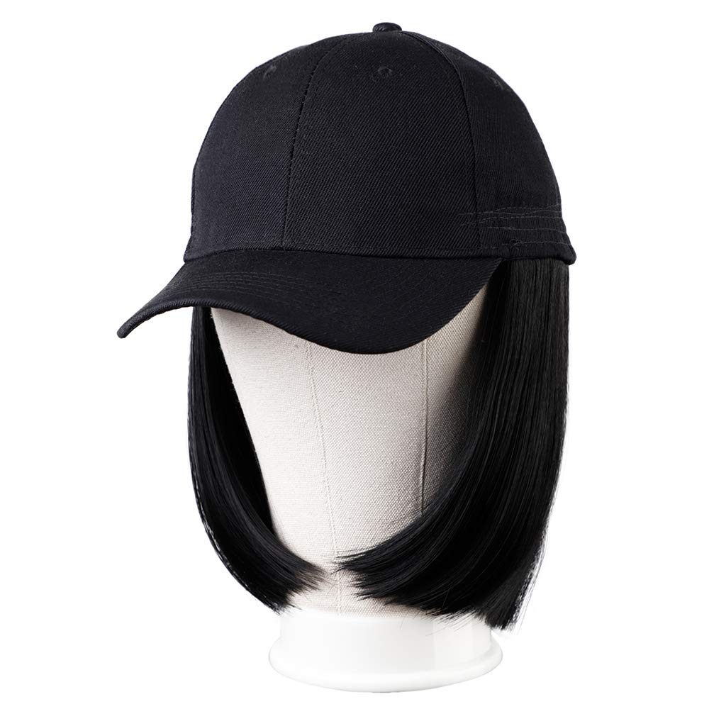 Hat Wig for Women Baseball Cap Wig with 
