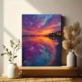 thumbnail image 6 of UK Abstract Sunset Canvas Print, Colorful Modern Art, Ready to Hang for Office Living Room Bedroom, 6 of 8