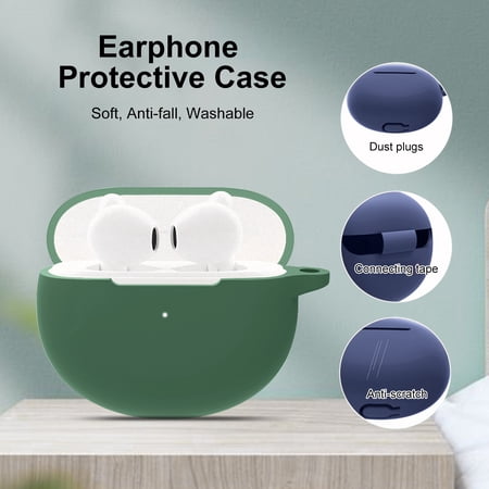 Joernso Earphone Protective Case Anti-fall Soft Silicone Wireless Bluetooth-compatible Earbuds Carrying Cover for OPPO Enco Air/Air 2
