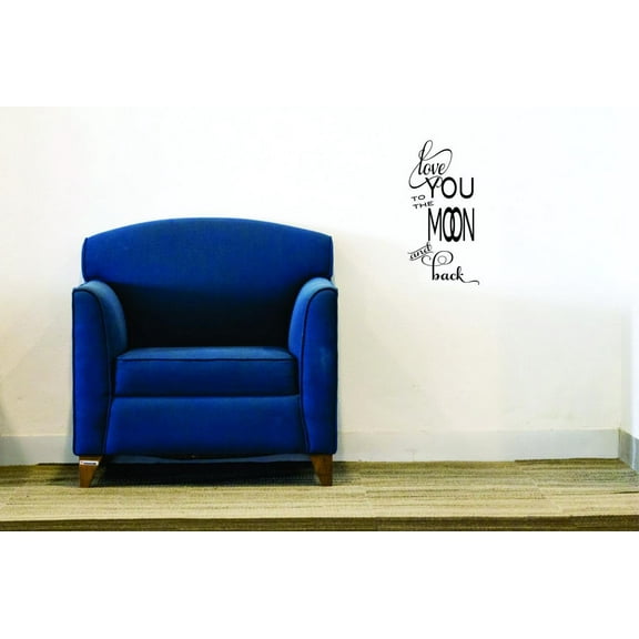 Home Wall Decals You To The Moon And Back Bedroom Stickers DIY Removable Originality Stickers - Size: 8 In x 20 In