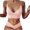 Pink, variant on Abcnature Women's Bikini Swimsuits Sets, Thong Bikini Sets Bikini Two Piece Filled Soild Beachwear Swimwear Bikini Sets for Women Army Green L