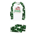 thumbnail image 3 of Odeerbi Christmas Pajamas for Family Plaid Holiday Long Sleeve Family Christmas Pajamas Matching Sets Dad Fashion Print Sleepwear Xmas Family Matching PJs Set Green, 3 of 5