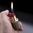 thumbnail image 4 of Mini Women's Lighter Creative Personalized Lipstick Shape Inflatable Open Flame Lighter(Random Color,No Butane), 4 of 6