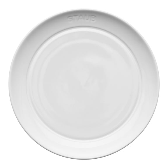 Staub Ceramic Dinnerware 4-pc 6-inch Appetizer Plate Set - White