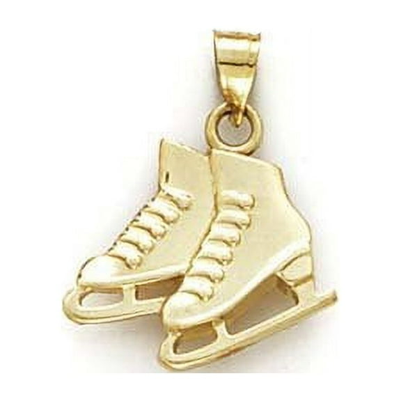 14k Yellow Gold Ice Skates Pendant - 1.0 Grams