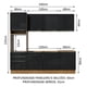 thumbnail image 3 of Cocina Integral Modular Madesa Lux 240cm MN 03, 3 of 5