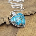 thumbnail image 2 of Earth Gems Jewelry Turquoise Pendant Necklaces Sterling Silver Gemstone Jewelry for Women, 2 of 2