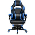 thumbnail image 1 of Patiojoy Chaise de Gaming à Hauteur Réglable avec Coussin Ergonomique Dossier Haut Bleu, 1 of 6