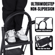 4 Step Lightweight Folding Step Ladder steel Step Stool with Widened Anti-Slip Strip Pedal Convenient Handgrip,Multi-use for Household and Office