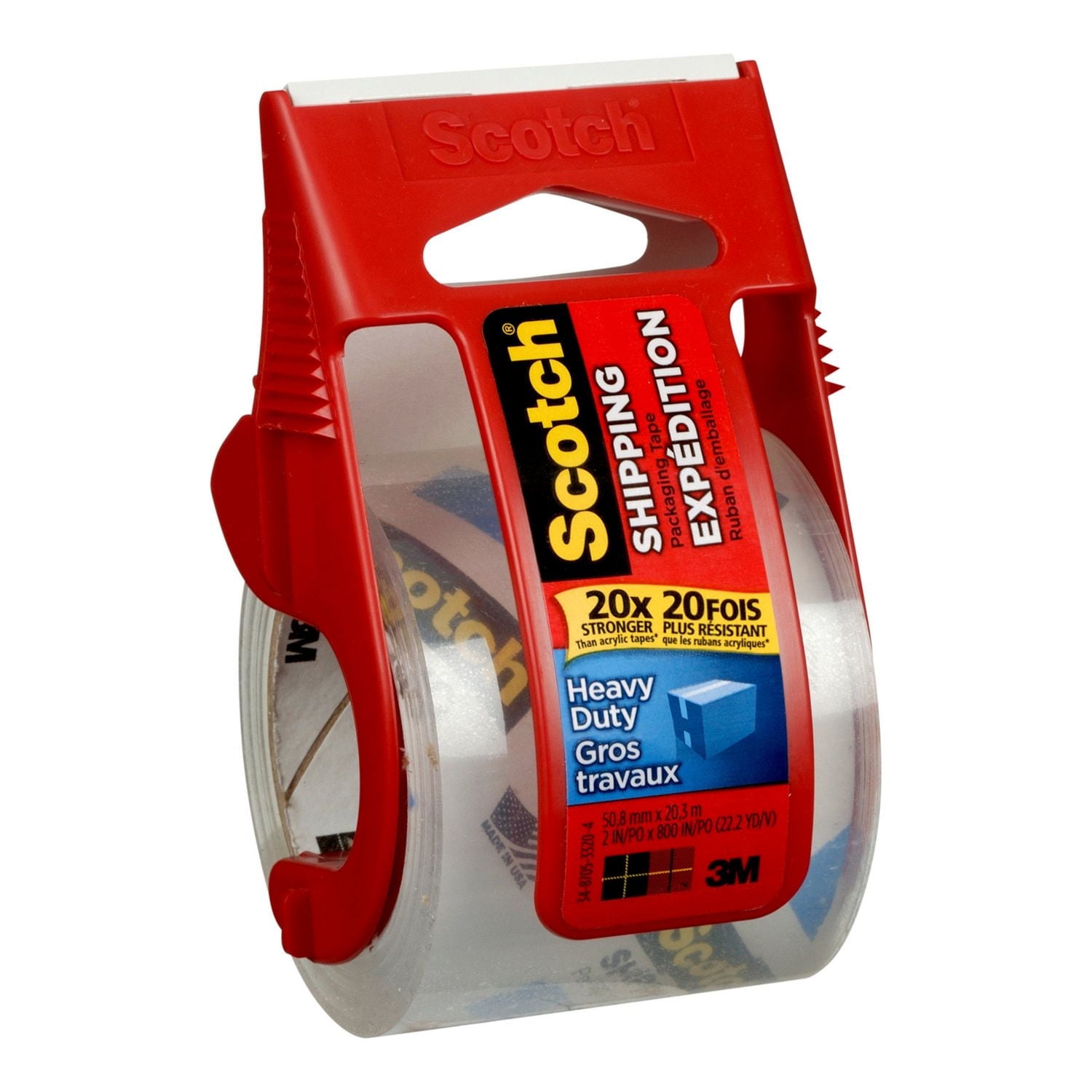 Scotch® Heavy Duty Shipping Packaging Tape with Dispenser