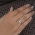 thumbnail image 4 of Cora Jewellery 2CT Round Moissanite Simple SolitaireEngagement Ring For Women, 14K White Gold, 4 of 5