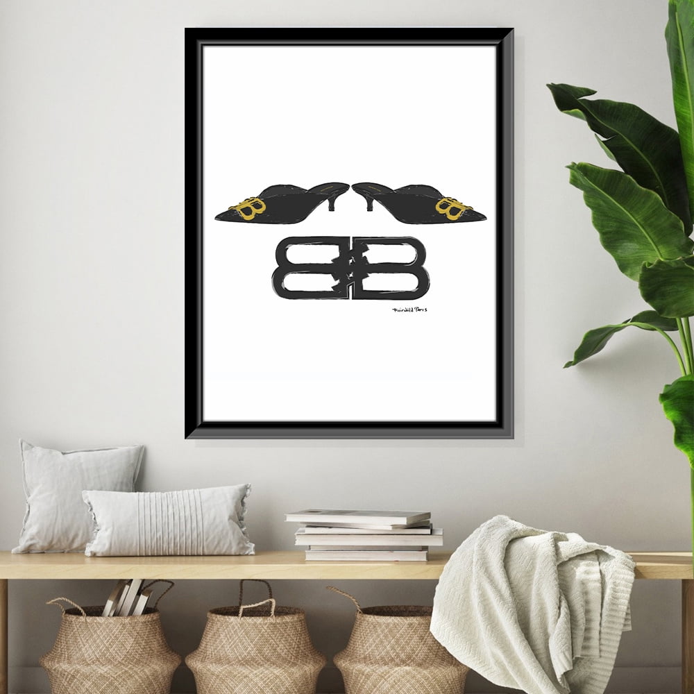 Fashion Designer Glam Shoe - Framed Print